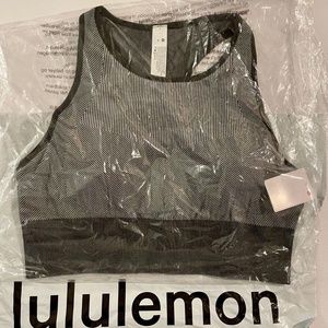Lululemon Ebb To Train Bra, Black/White, Chevron, Size 10, New with Tags